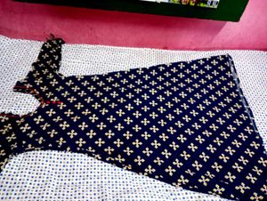 Stylish Navy Blue Printed Kurta