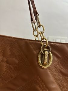 Chic Brown Quilted Shoulder Bag