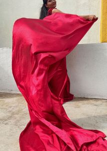 Vibrant Red Pre wedding wear gown