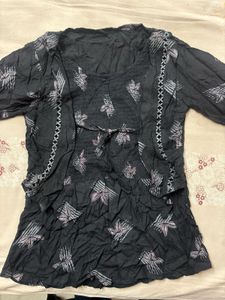 Floral Print Smocked Top