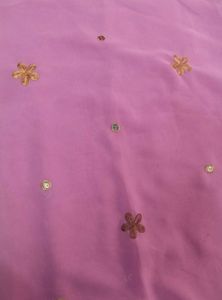 Beautiful Floral Pink Saree with Blouse