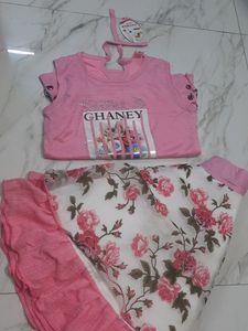 Girls Dress Pink Colour