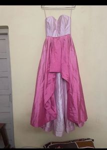 Stunning Pink High-Low Strapless Dress
