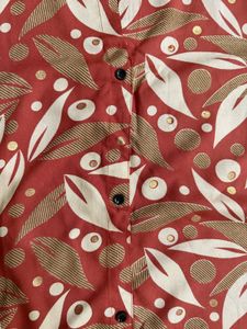 Elegant Leaf Print Kurta Pant Set