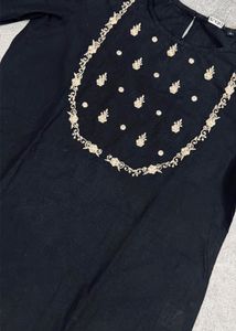 *Sale*Black Kurta with Gold Embroidery