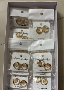 Fashionable CZ Stud Earrings Set of 11