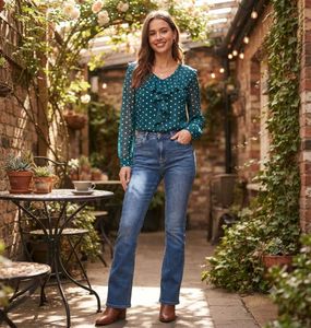 Chic Polka Dot Ruffle Top