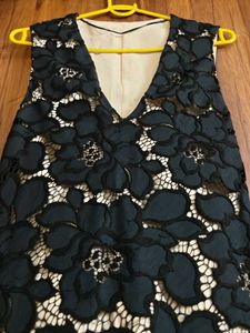 Elegant Black Lace Midi Dress