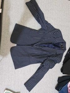 Navy Pinstripe Blazer