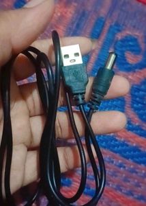 USB to DC Barrel Jack Adapter Cable