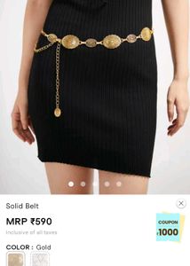 Elegant Gold Chain Belt