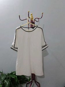 White Tunic with Black Trim