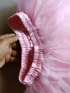 Chic Pink Tulle Layered Skirt
