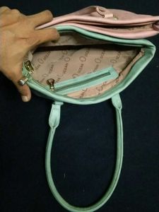 👜 Shoulder Bag | side1-Pink | Side2- Pista Green