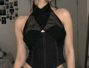 Elegant Black top with sheer