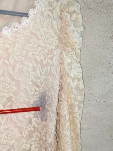 Lace Blouse with High Neck