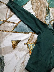 kids Green Zip-Up Hoodie