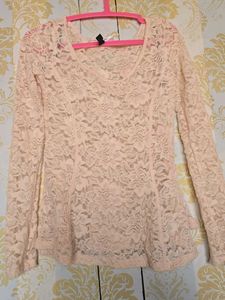 Sheer Lace Long Sleeve Top