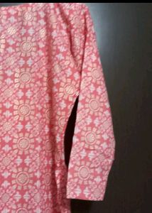 Pretty Pink Printed Kurta