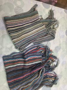 Striped Scarf Set - Two Scarves