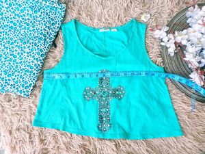 Cute Green Tank &amp; Pants Set