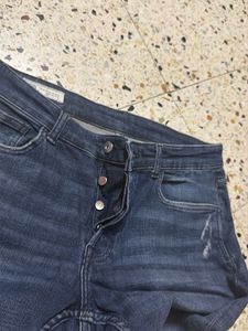 Stylish Ripped Blue Denim Jeans