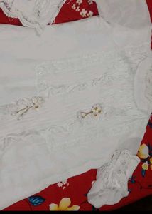 White Embellished Kurti