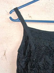 Girls Stylish Lace Cami Top Layered Black 🖤