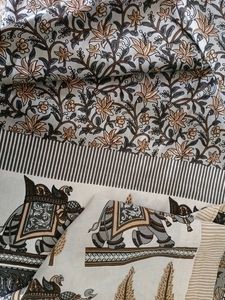double bed pure cotton beautiful jaipuri bedsheet
