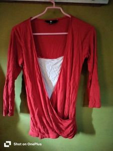 Red Wrap Top