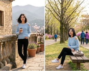 Cute Light Blue Cold Shoulder Sweater