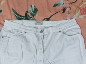 White Slimline straight Fit Brax Jeans