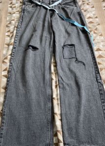 Grey Wash Denim Jeans