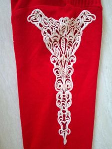New(Size~M)Red lace woollen sweater🌻
