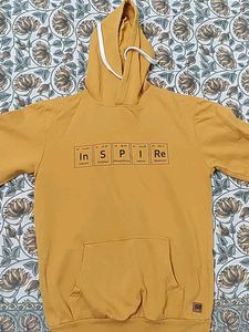 Campus sutra Graphic Print Hoodie - Mustard Yellow