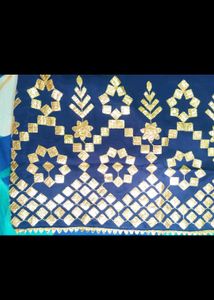 Gold Foil Embroidery Sharara Set