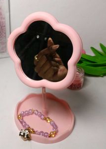 Cute Pink Flower Shaped Mirror