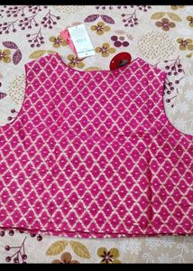 Designer Embroidered Pink Blouse
