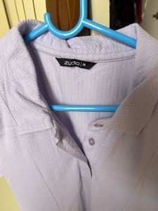 Lavender Textured Collared Dress- Used once