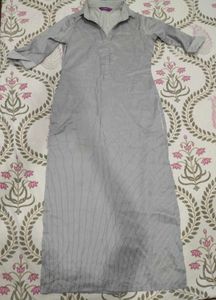 Formal Grey Striped Kurti