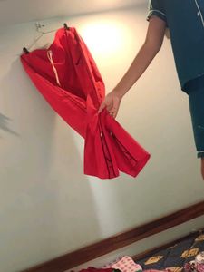 Red Ethnic Palazzo Pants