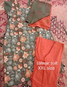 Embroidered Kurta Front - Grey Floral