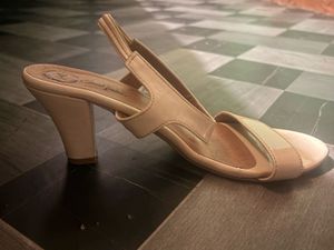 Cream Patent Leather Sandals
