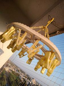 Round Clothes Drying Hanger with Clips