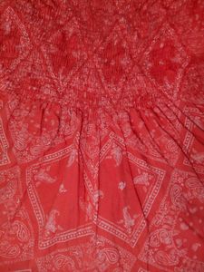 Darzi Red Paisley Print Mini Dress