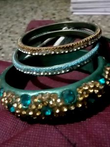 Boho Rhinestone Bangle Stack