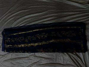 Blue Embellished Y2K Saree