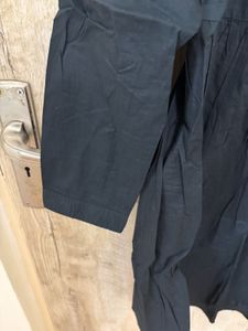 Classic Black Button-Up Tunic Dress
