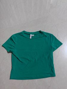 H&amp;M green cropped top