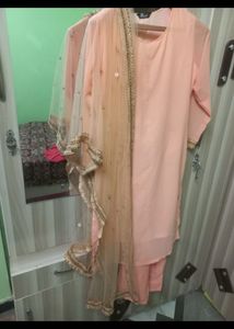 Ready-made dress with heavy pearl Dupatta